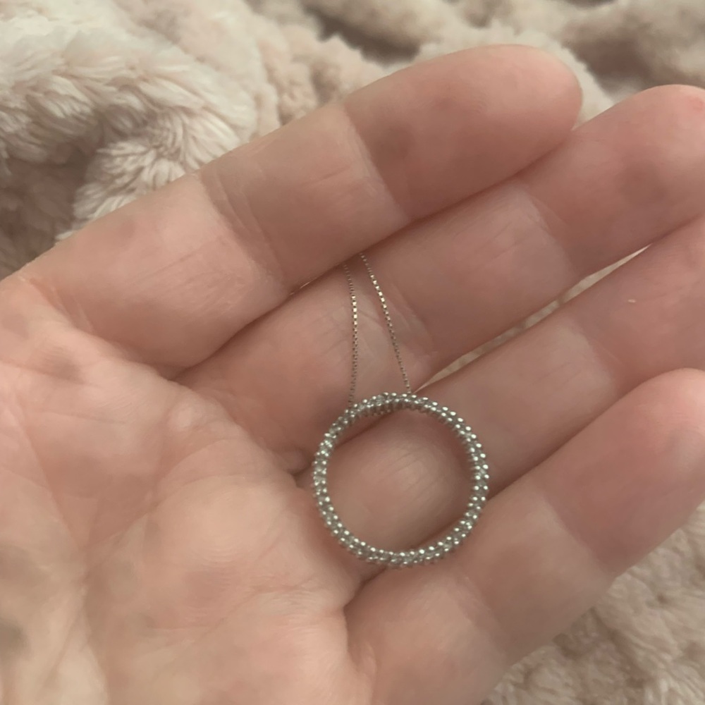 White gold and Diamond eternity Necklace